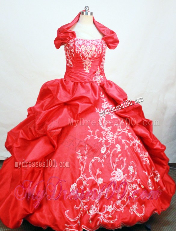 Gorgeous Red Ball gown Strapless Quinceanera Dress with Jacket